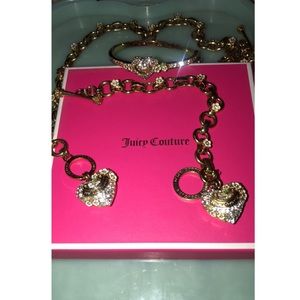 Juicy Couture Pave Heart & Flowers